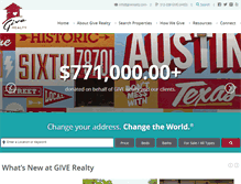 Tablet Screenshot of giverealty.com